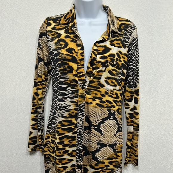Timing Animal Print Sexy Dress Size M Fears - Picture 9 of 9